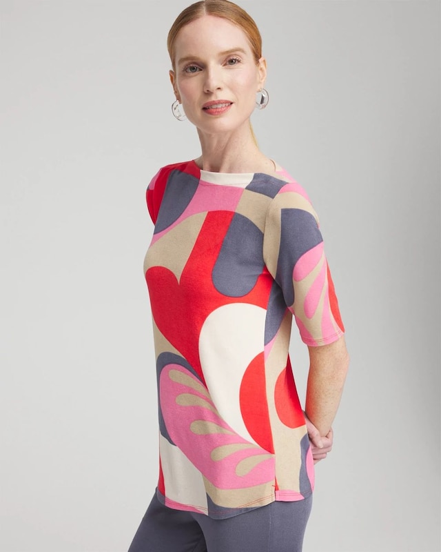 Travelers Modern Elbow Sleeve Top